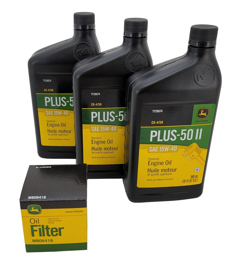 John Deere Original Equipment 1023E/1025R/1026R Oil Change Kit - TY26674A - Image 1