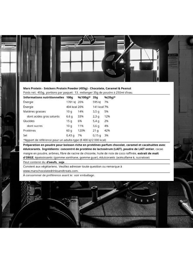 SNICKERS CHOCOLATE PROTEIN POWDER 455G - Image 2