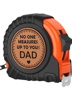 Bukela Gifts for Dad from Daughter Son, Birthday Christmas Dad Gifts, Best Dad Ever Gifts Step Dad Bonus Dad New Dad Daddy Gift for Fathers Day, Genuine Leather Engraved 25 FT Tape Measure Tools Gift for Dad  - Image 1