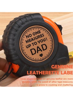 Bukela Gifts for Dad from Daughter Son, Birthday Christmas Dad Gifts, Best Dad Ever Gifts Step Dad Bonus Dad New Dad Daddy Gift for Fathers Day, Genuine Leather Engraved 25 FT Tape Measure Tools Gift for Dad  - Image 2