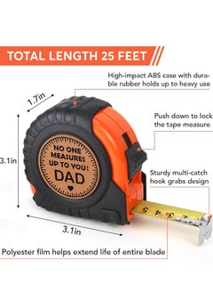 Bukela Gifts for Dad from Daughter Son, Birthday Christmas Dad Gifts, Best Dad Ever Gifts Step Dad Bonus Dad New Dad Daddy Gift for Fathers Day, Genuine Leather Engraved 25 FT Tape Measure Tools Gift for Dad  - Image 3