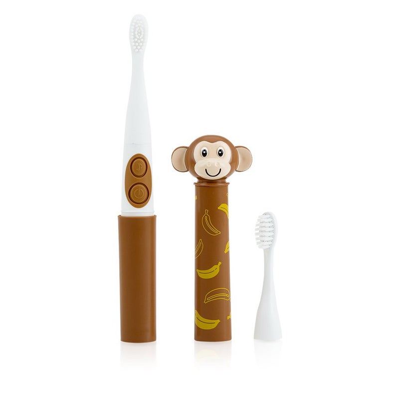 Nuby Electric Toothbrush with Animal Character, Monkey - Image 1