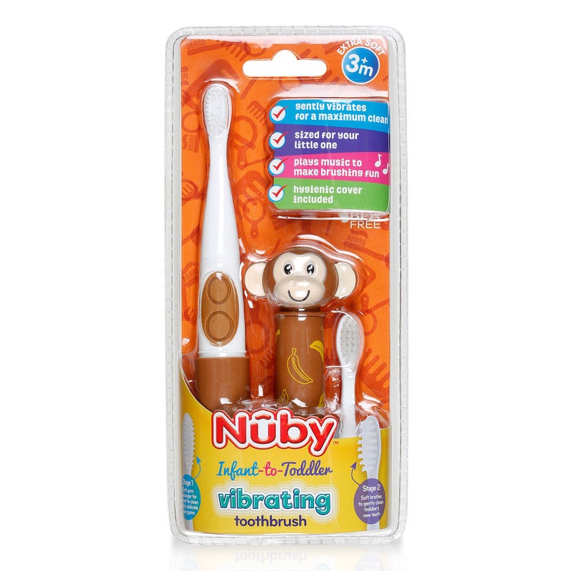 Nuby Electric Toothbrush with Animal Character, Monkey - Image 5