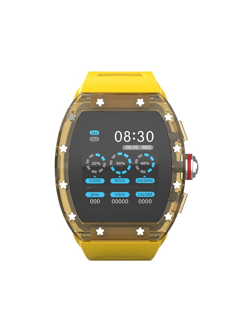 Goaltage SW01 Lucid Smart Watch with Water Resistant, NFC Payment, and Sleep, Heart Rate, Pressure, and Oxygen Monitoring - Yellow - Image 1