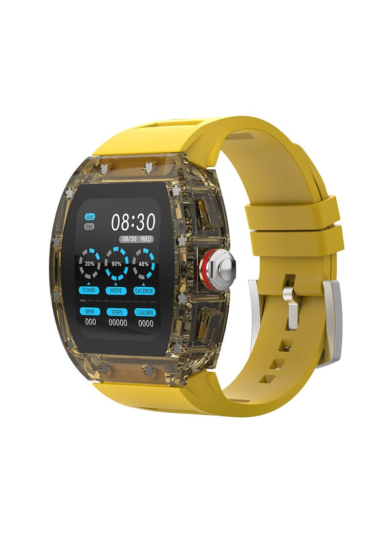 Goaltage SW01 Lucid Smart Watch with Water Resistant, NFC Payment, and Sleep, Heart Rate, Pressure, and Oxygen Monitoring - Yellow - Image 2