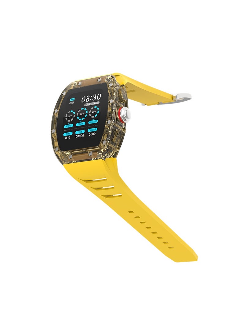 Goaltage SW01 Lucid Smart Watch with Water Resistant, NFC Payment, and Sleep, Heart Rate, Pressure, and Oxygen Monitoring - Yellow - Image 5