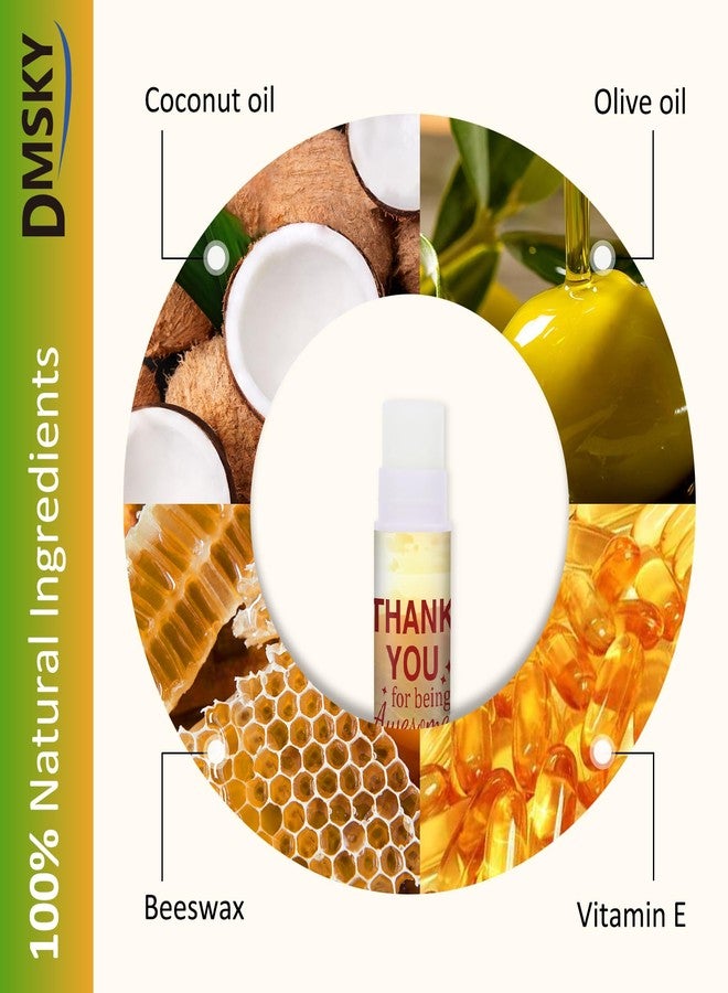 DMSKY Appreciation Gifts 60 Pcs Lip Balm Bulk, Staff Appreciation Gifts Bulk Thank You Gifts Bulk for Coworkers Teacher Worker Employee Leaving Farewell Gifts - Image 3