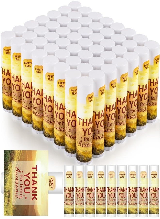 DMSKY Appreciation Gifts 60 Pcs Lip Balm Bulk, Staff Appreciation Gifts Bulk Thank You Gifts Bulk for Coworkers Teacher Worker Employee Leaving Farewell Gifts - Image 1