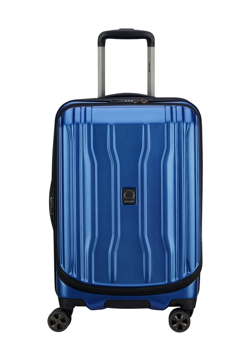 DELSEY Paris Cruise 58cm Hardcase 4 Double Wheel Cabin Luggage Trolley Blue
