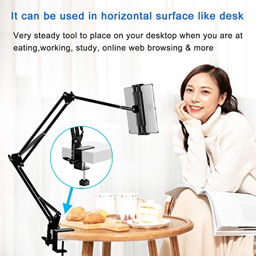 SAMHOUSING Tablet Stand Adjustable,Foldable Arm Stand for Bed,Aluminum Universal Flexible Tablet Holder with 360 Degree Rotation Compatible with iPad/iPhoneX/iPad Pro/N-Switch,or Other 4.5~12.9 Inches Devices - Image 2