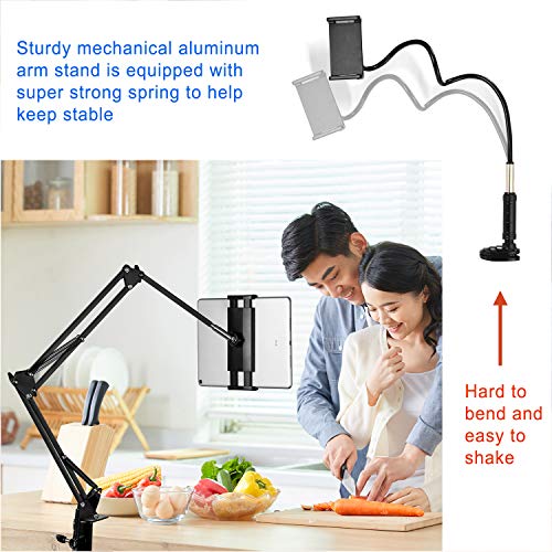 SAMHOUSING Tablet Stand Adjustable,Foldable Arm Stand for Bed,Aluminum Universal Flexible Tablet Holder with 360 Degree Rotation Compatible with iPad/iPhoneX/iPad Pro/N-Switch,or Other 4.5~12.9 Inches Devices - Image 5