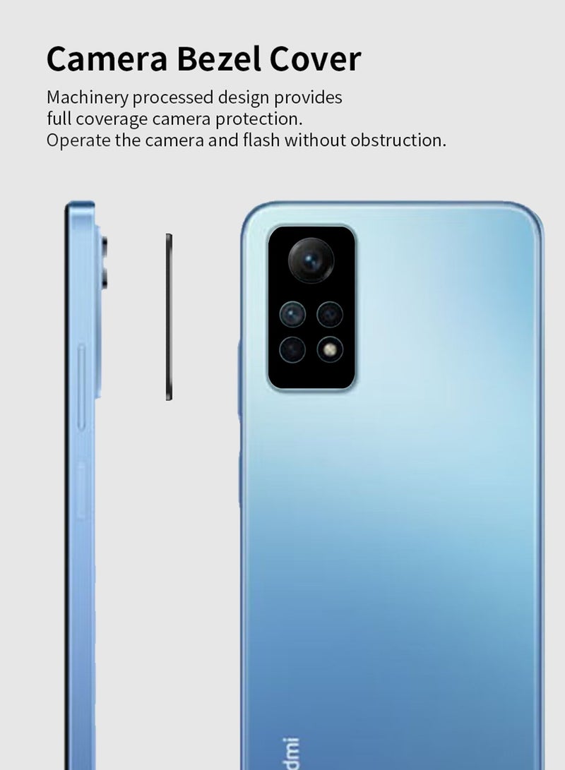 X-level Redmi Note 12 Pro 4G Camera Len protector Styling with Easy Install Phone Camera Lens Protection Film, Aluminium Frame Tough Protective Back Cover Sticker  - Image 3