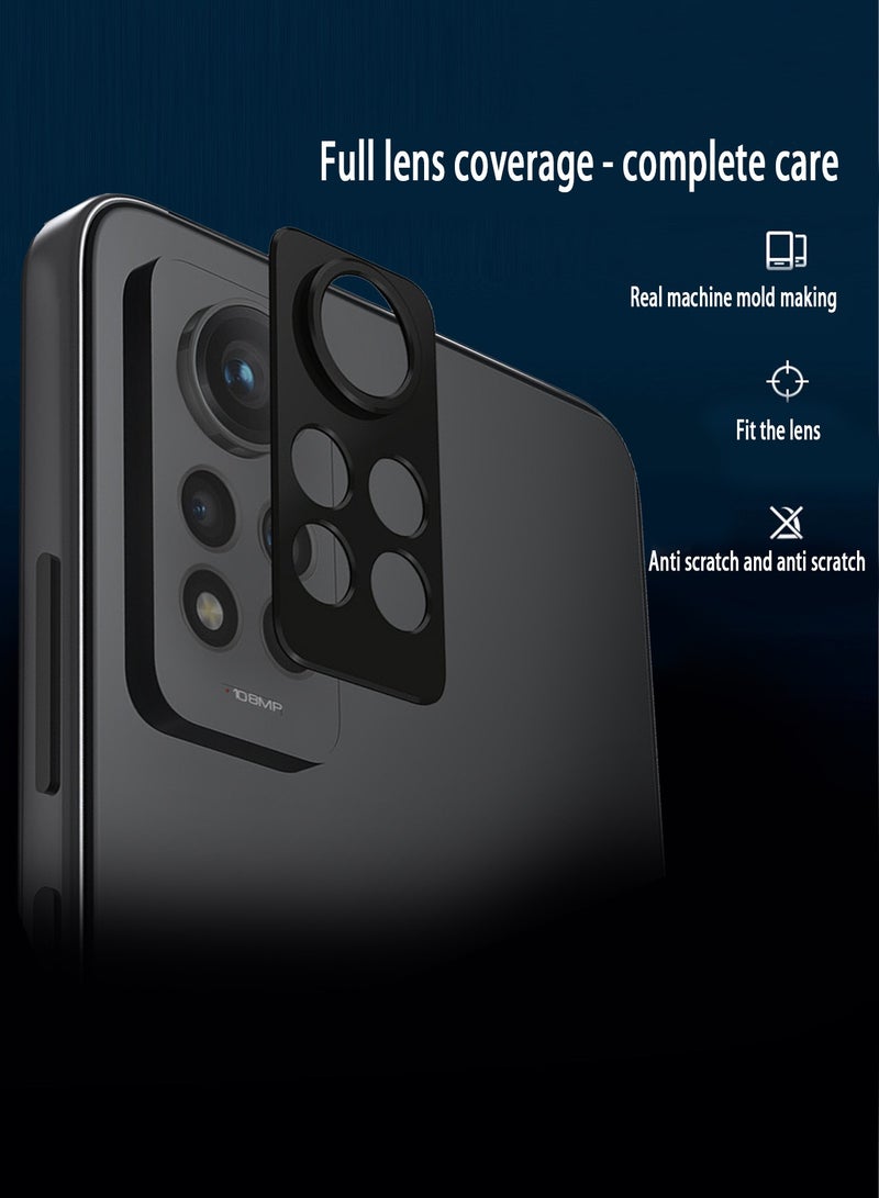 X-level Redmi Note 12 Pro 4G Camera Len protector Styling with Easy Install Phone Camera Lens Protection Film, Aluminium Frame Tough Protective Back Cover Sticker  - Image 4