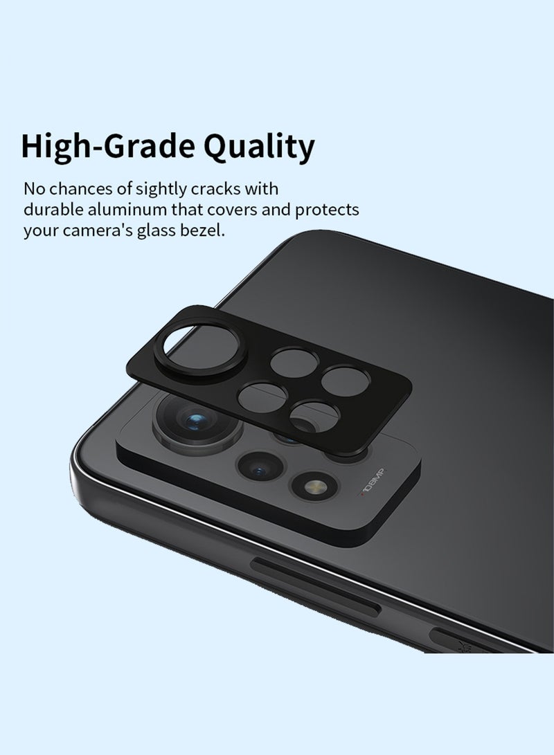 X-level Redmi Note 12 Pro 4G Camera Len protector Styling with Easy Install Phone Camera Lens Protection Film, Aluminium Frame Tough Protective Back Cover Sticker  - Image 5