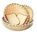 Cedilis 3 Pack Bamboo Basket Tray, Wicker Bread Basket, 100% Natural Handmade Woven Fruit Basket, U Shape Holder Flat - Image 2