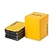 Vault X Trading Card Deck Box and 150 Black Card Sleeves fits 100 Sleeved Cards Large Standard Holder Storage Box for MTG Commander Game TCG Yellow - Image 3