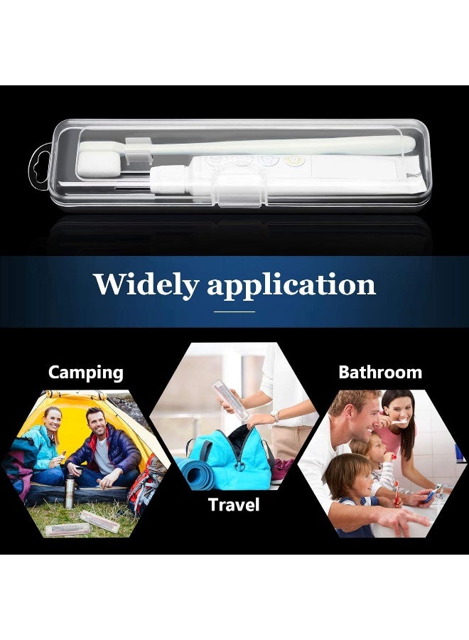 Patelai 2 Pack Travel Size Toothbrush Case Holder Portable Clear Toothbrush and Toothpaste Storage Container Hard Plastic Transparent Carrying Box for Traveling - Image 4