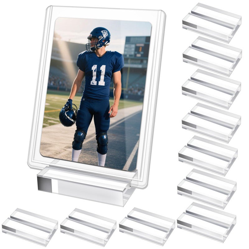 CollectHall Top Loader Holder, Baseball Card Display Stand for Top Loader, Acrylic Trading Card Holder Display Stand â€“ 10 Pack - Image 1