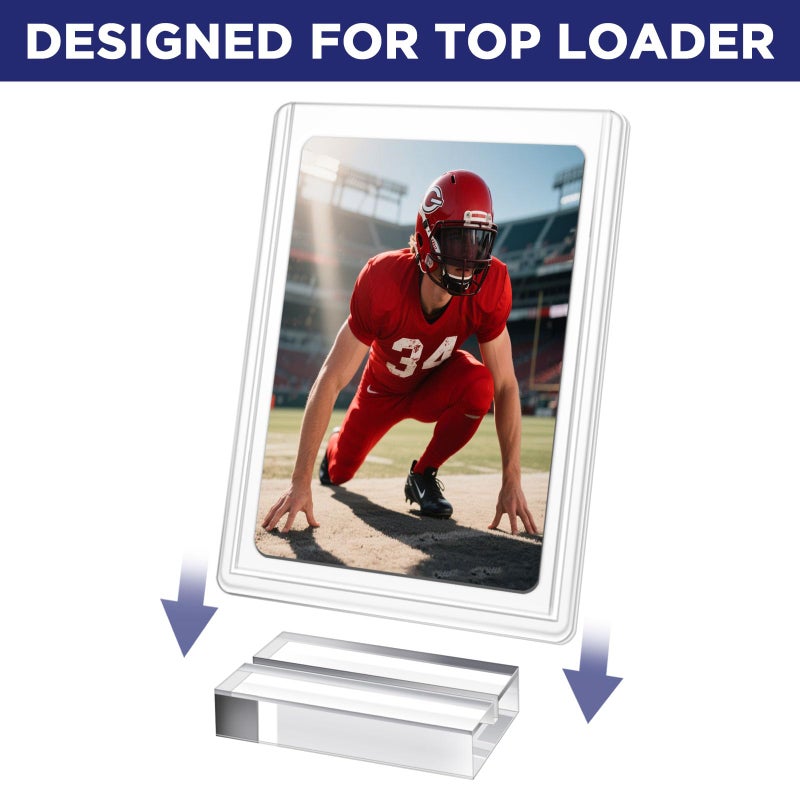 CollectHall Top Loader Holder, Baseball Card Display Stand for Top Loader, Acrylic Trading Card Holder Display Stand â€“ 10 Pack - Image 3