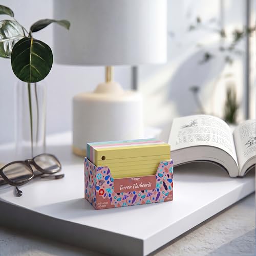 Turron Premium Blank Index Flash Cards | Punched with Binder Rings for Study, Notes & Revision (150, Multicolor, 3 x 5 Inch, 2-Side Ruled) - Image 4