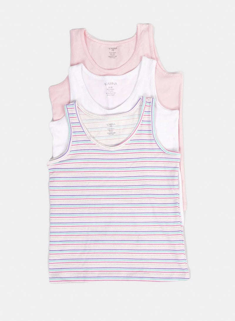 Carina Pack of 3 Girly Basic Top - Image 1