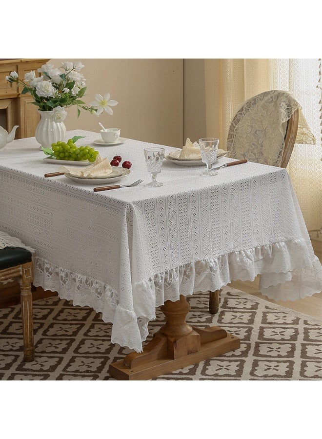 Vintage Polyester Tablecloth Multiple Sizes Retro Decor Table Cover for Dining Coffee Table Home Party Decor - Image 1