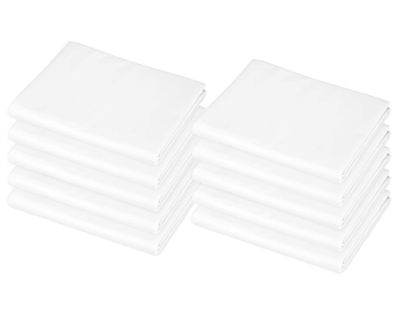 American Baby Company American Baby Company 10 Piece 100 Cotton Percale Fitted Nap Mat Sheet with Elastic Corners 24 x 48 x 4 Soft Breathable Rest Mat Sheet or Nap Mat Cover for Daycare Preschool White 