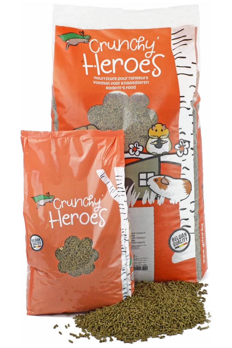 غريزو جرزو حبيبات مقرمشة للأرانب هيروز 3.2 ملم – طعام طبيعي مدعم للأرانب – 20 كجم – صنع في بلجيكا - Image 1