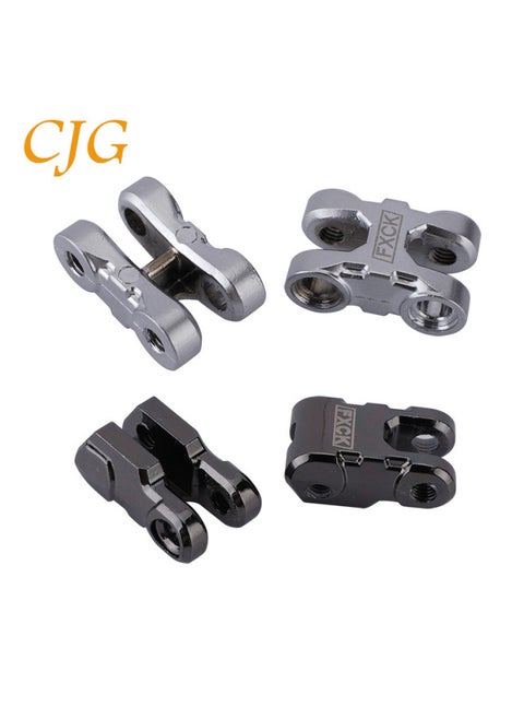 1/10 Simulation Model Climbing Car Accessories TRX4 Front And Rear Bumper Trailer Hook Rescue Buckle Lock Buckle Winch Hook-Color:Section B- Titanium-Proportion:1:10