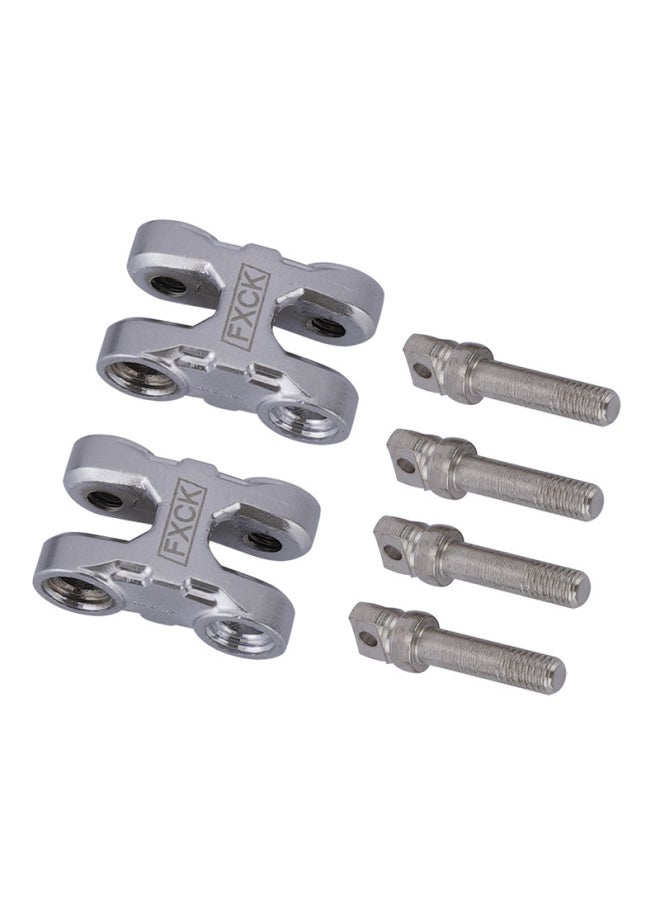 null - 1/10 Simulation Model Climbing Car Accessories TRX4 Front And Rear Bumper Trailer Hook Rescue Buckle Lock Buckle Winch Hook-Color:Section B- Titanium-Proportion:1:10 - Image 1