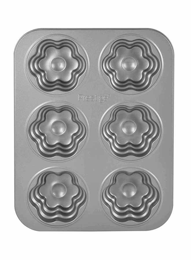 Prestige Bakemaster 2 Flower Cakelette Pan Grey 34.6 x 26.2 x 4.5cm - Image 3
