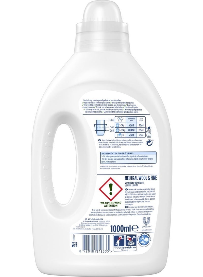 FRIENDLY ORGANIC Baby Laundry Detergent Lavender 1000ml - 100% Organic with Vegan Plant Derived Ingredient, Fragrance Free, Hypoallergenic & Dermatologically Tested - Image 3