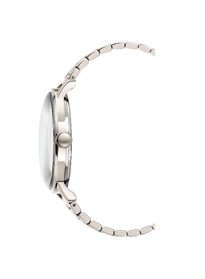 Kenneth Cole New York ساعة أنالوج للرجال بقرص رمادي من الفولاذ المقاوم للصدأ الدافئ الفضي - 42 مم - Image 2