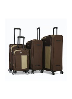GIORDANO Giordano Softside Luggage Trolley  4 PCS Set ,Coffee  - Image 1