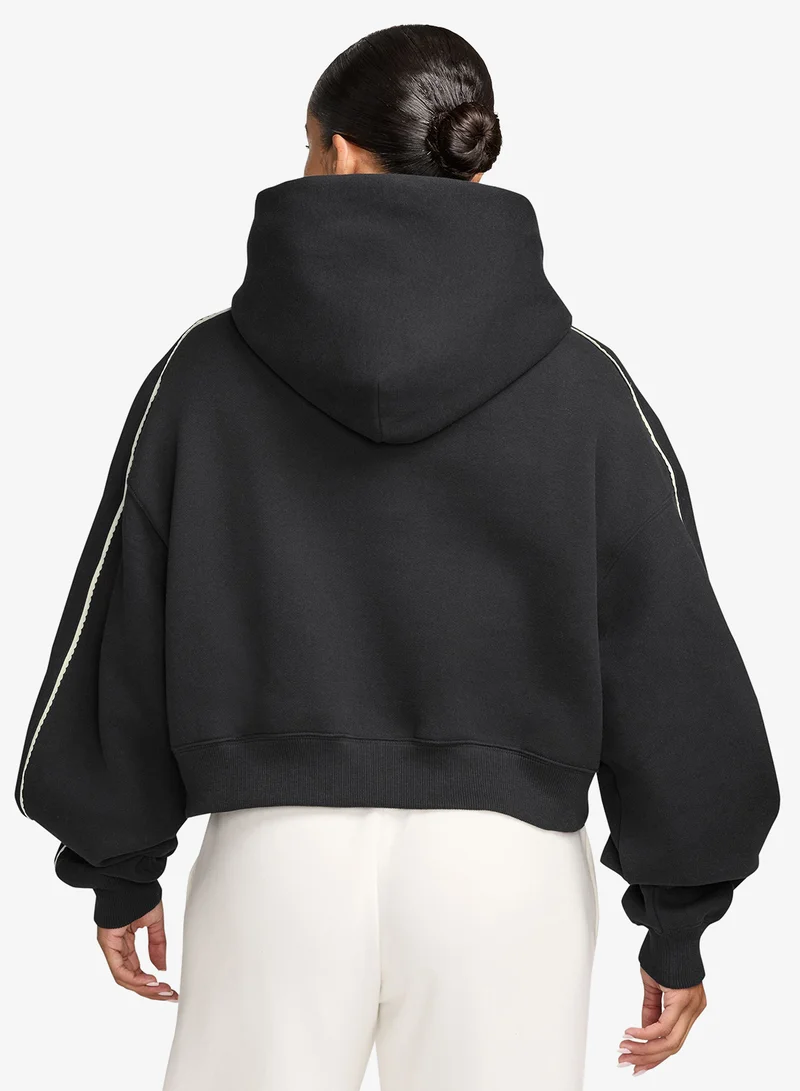 Nike Studio Fleece Cropped Scallop Hoodie