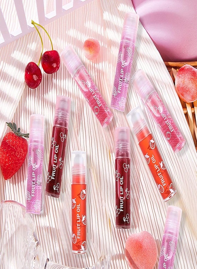 PIKFOS Lip Oil Set Roll On Lip Gloss Set Fruity Flavors Lip Balm Liquid Lipstick Moisturizing Lip Glow Oil Lip Care For Girls Women, Fruit Flavour Lip Balm Lip Care Set for Long-Lasting Nourishing Lips - Image 5