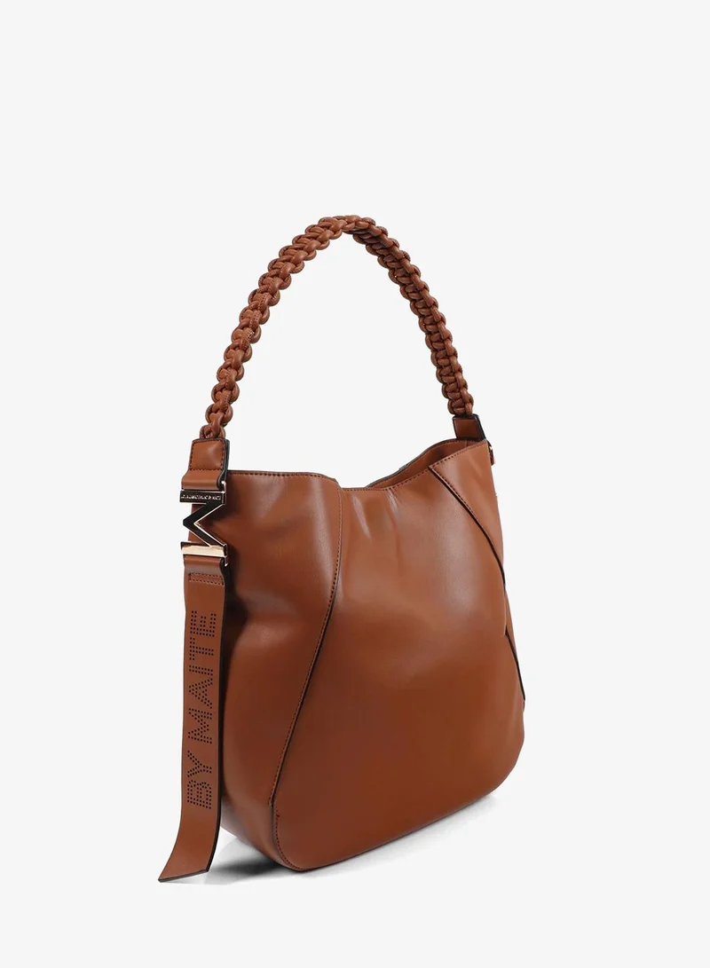 Lola Casademunt Braided Handle Faux Leather Shopper