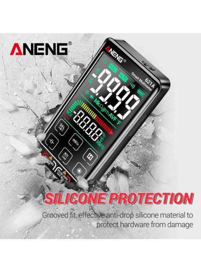 ANENG 621A Touch Screen Intelligent Digital Multimeter 9999 Counts Auto Range Rechargeable Portable NCV Universal Meter Voltmeter Ammeter Black - Image 3