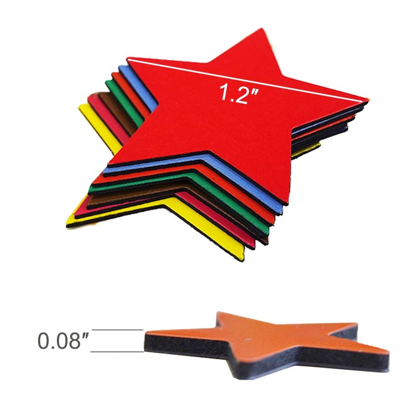 STARUBY Refrigerator Magnets 35-Pack Star Fridge Magnets Cute Colorful Functional Magnets for Office, Kitchen, Refrigerator, Whiteboard Magnet Set - Image 3
