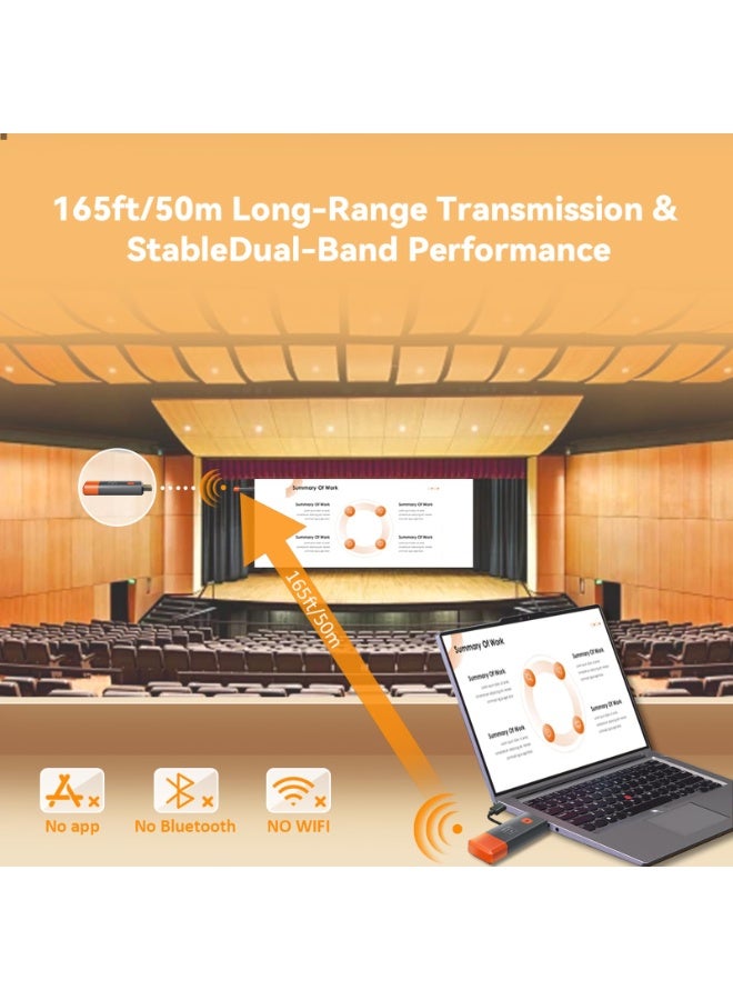 والالا جهاز إرسال واستقبال HDMI لاسلكي، بث غير متأخر. 165 قدمًا/50 مترًا، فك تشفير 4K إلى إخراج 1080 بكسل، توصيل وتشغيل ثنائي النطاق 2.4 جيجا + 5.8 جيجا هرتز HDMI لاسلكي، مناسب للكمبيوتر الشخصي/الكاميرا/جهاز العرض/STB/الشاشة. - Image 3