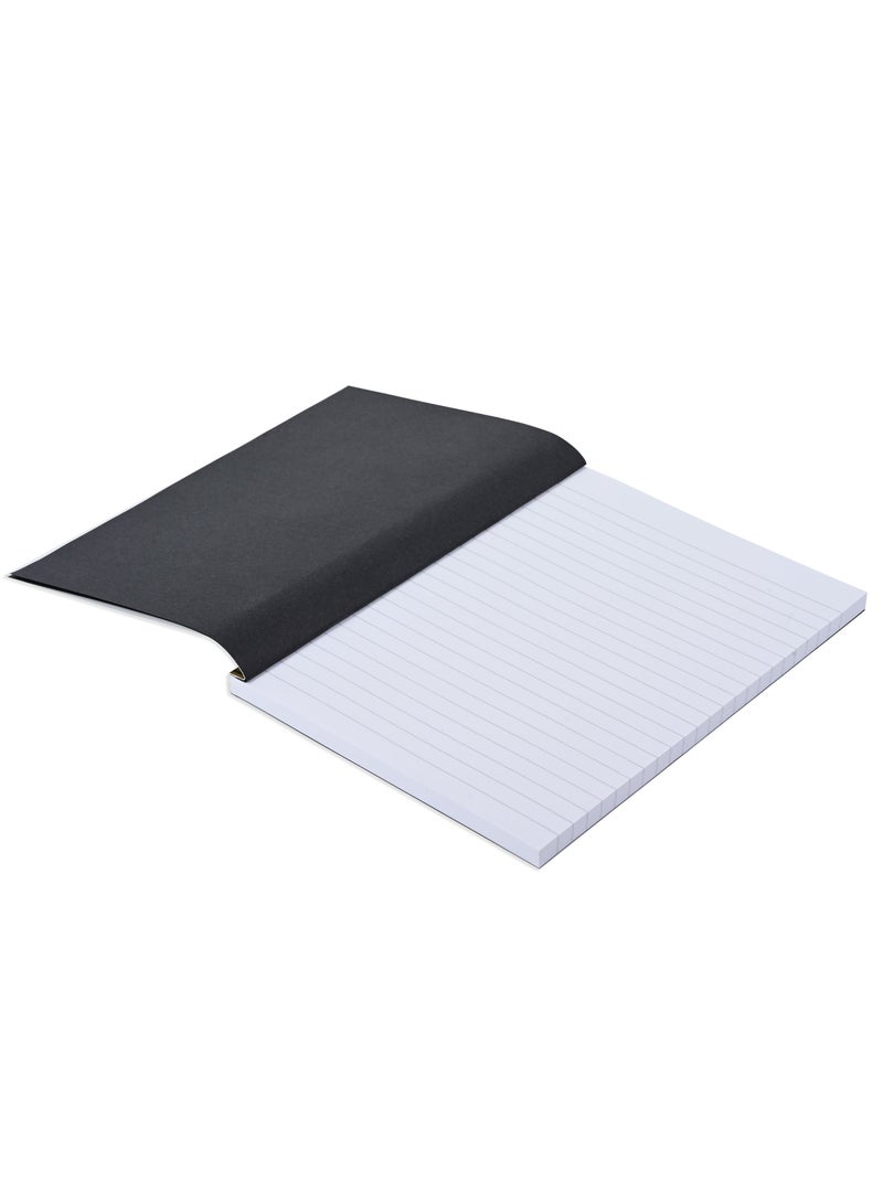 FIS FIS® Notebook Soft Cover, A5 Size(14.8x21cm), 2 Quire, 192 Pages, 96 Sheets, Single Line Ruling, Golden/Black, Packet of 5 Pieces, Design 10 - FSNBSCA5GLBK10  - Image 5