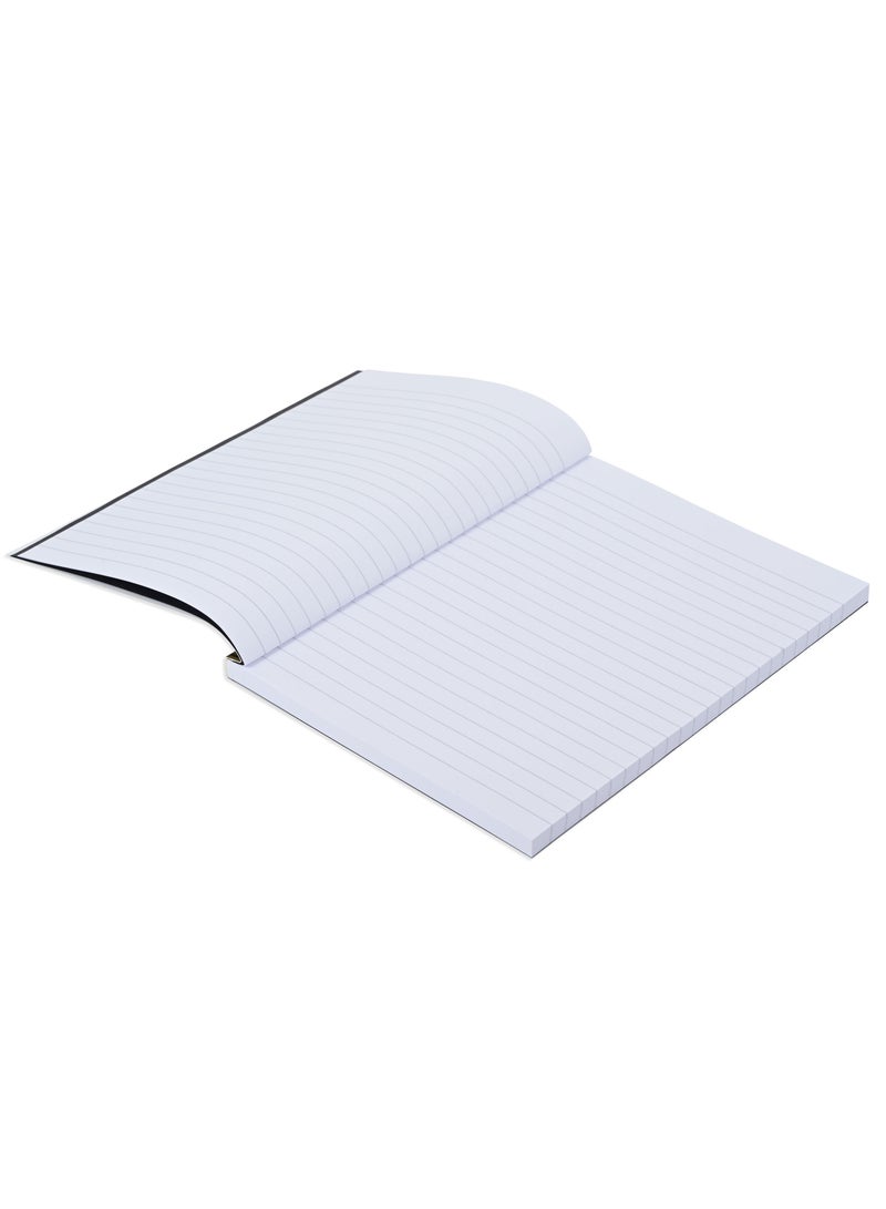 FIS FIS® Notebook Soft Cover, A5 Size(14.8x21cm), 2 Quire, 192 Pages, 96 Sheets, Single Line Ruling, Golden/Black, Packet of 5 Pieces, Design 10 - FSNBSCA5GLBK10  - Image 2