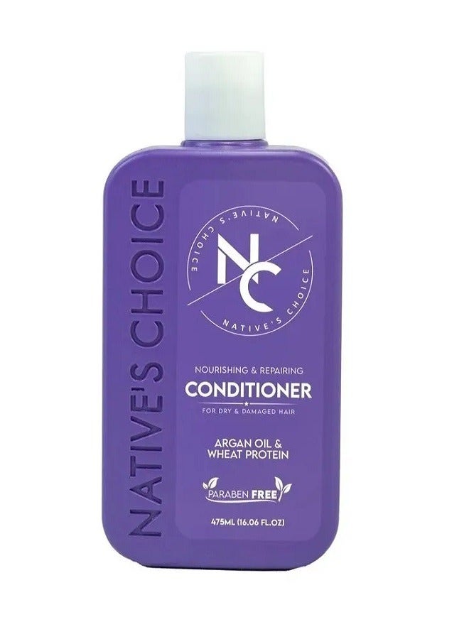 NATIVES CHOICE Conditioner With Argan Oil & Wheat Protein – 475ml - Image 1