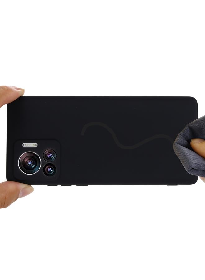 اس-توب جراب لهاتف Motorola Edge 30 Ultra / Moto X30 Pro، جراب هاتف مقاوم للصدمات من السيليكون السائل بلون نقي - Image 4