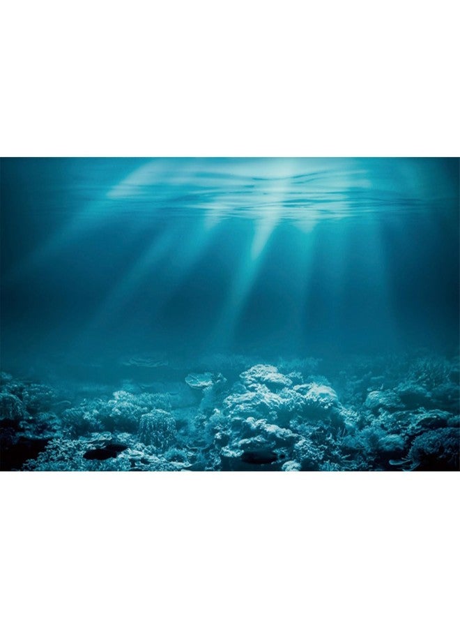 AWERT 30x18 inches Undersea Theme Aquarium Background Sunshine Underwater World Fish Tank Background Durable Polyester Background - Image 1