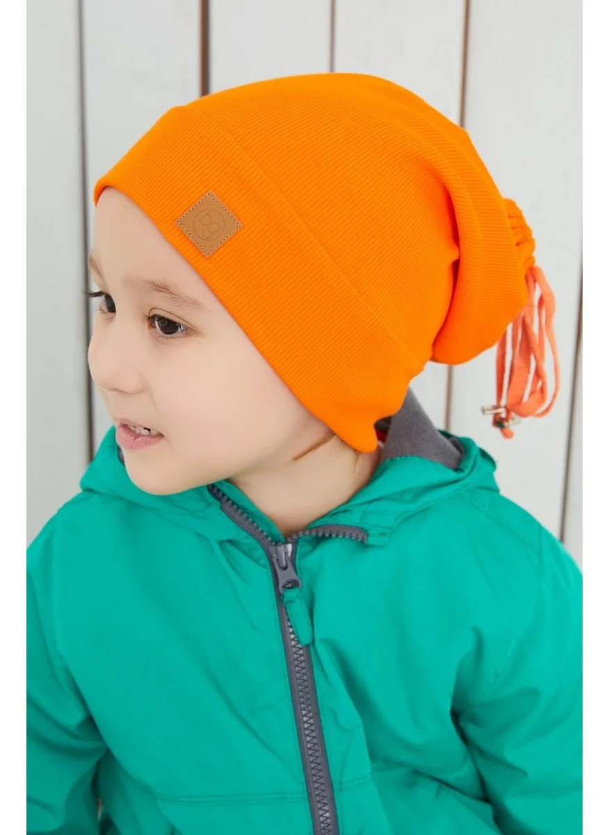 Babygiz Boy's Orange Hat Beanie Handmade Cotton Camisole