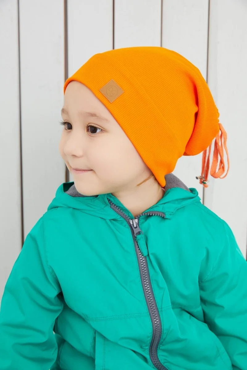 Babygiz Boy's Orange Hat Beanie Handmade Cotton Camisole