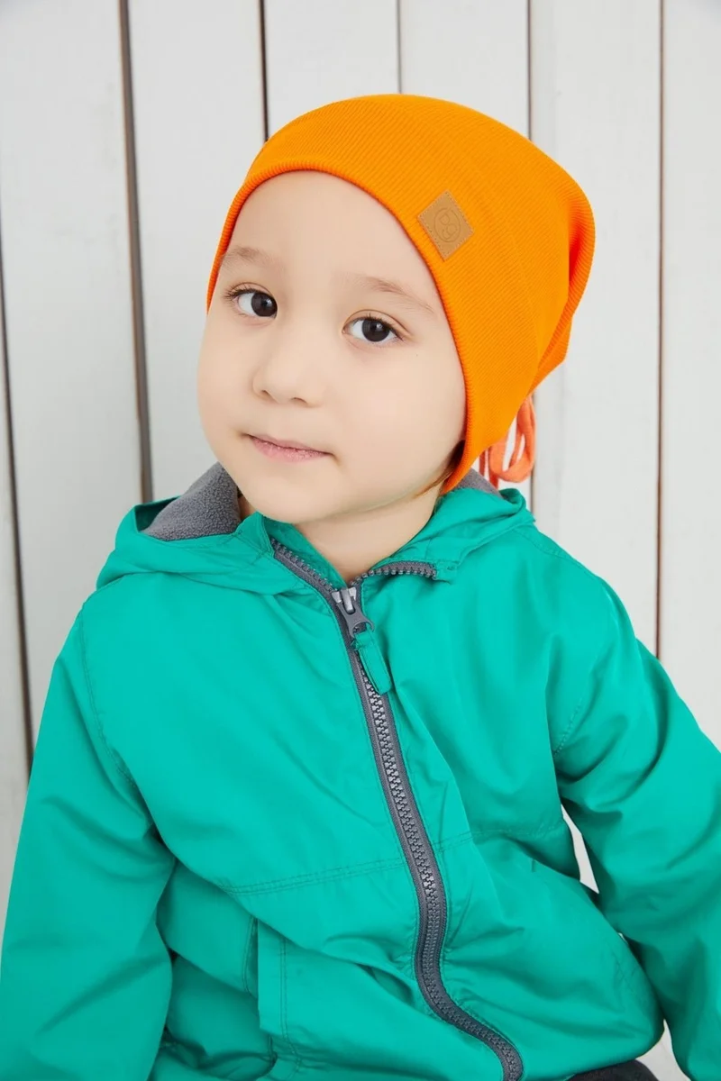 Babygiz Boy's Orange Hat Beanie Handmade Cotton Camisole