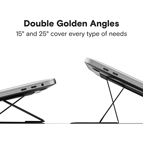 MOFT Laptop Stand for Desk, Stick-On Computer Stand with Dual-Angle, Ergonomic Laptop Riser Holder for Travel, Foldable & Portable MacBook Stand Fits 11.6"-16" Laptops, Starry Grey - Image 5
