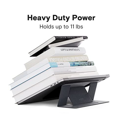 MOFT Laptop Stand for Desk, Stick-On Computer Stand with Dual-Angle, Ergonomic Laptop Riser Holder for Travel, Foldable & Portable MacBook Stand Fits 11.6"-16" Laptops, Starry Grey - Image 3